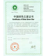 中国绿色之星证书